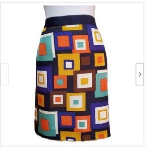 Kate Spade Kylie 100% silk geometric pencil midi skirt size 6 PLEASE READ